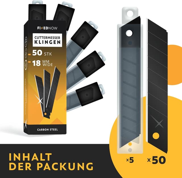 Thumbnail 1 de FixedNow 18 mm Ersatzklingen 50 Stk