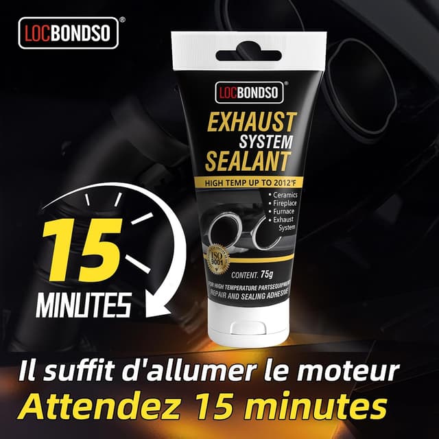 Detalle 2 de LOCBONDSO pâte d’échappement 1100°C (75 g) – colmater trous, fissures et points de rouille
