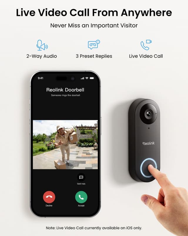 Thumbnail 4 de Reolink Wired Video Doorbell 2K 5MP