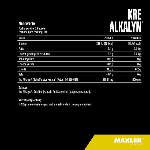 Thumbnail 4 de Kre-Alkalyn Kreatin 1500 mg Kapseln