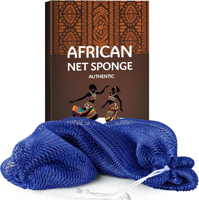 Thumbnail 6 de TCGPRO African Net Sponge Authentic exfoliating body scrubber with travel bag (Grey)