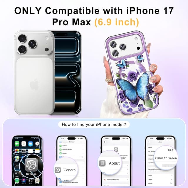 Detalle 2 de STERKER Designed for iPhone 17 Pro Max Case (6.9 in) with Built-in Screen Protector and Magnetic Compatibility