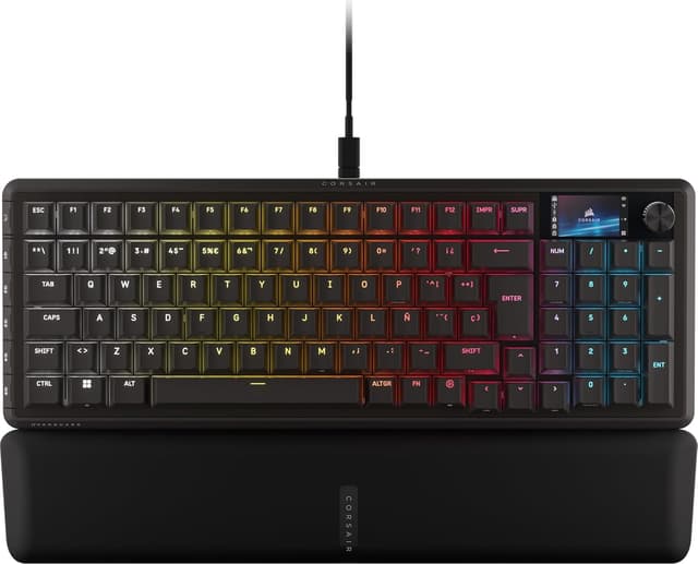 Detalle de Corsair Vanguard 96 Teclado mecánico 96% con pantalla LCD