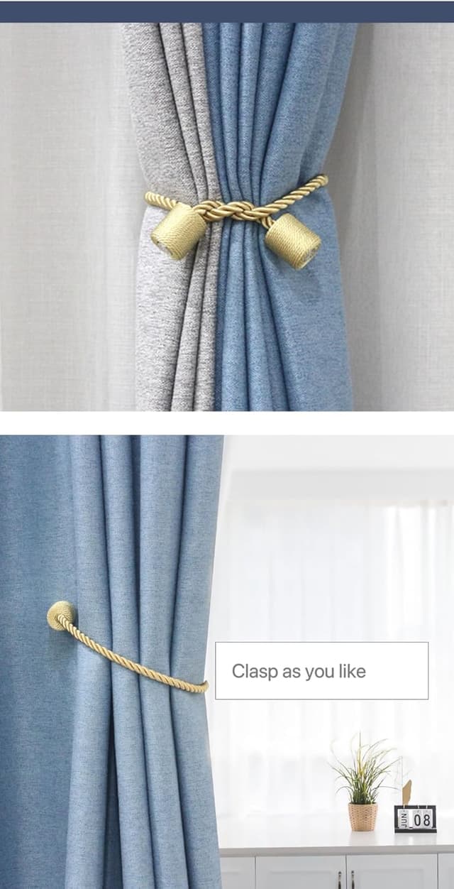 Detalle 1 de Pangogogo Vorhang Raffhalter 2 Stück Magnet