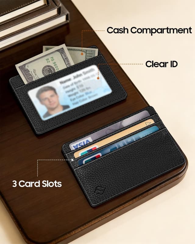 Detalle 2 de FINTIE Flache Geldbörse 11×8,5×0,5 cm 👛