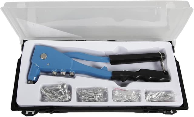 Detalle de Cogex 22126 pince à riveter en coffret avec rivets assortis et 4 têtes interchangeables