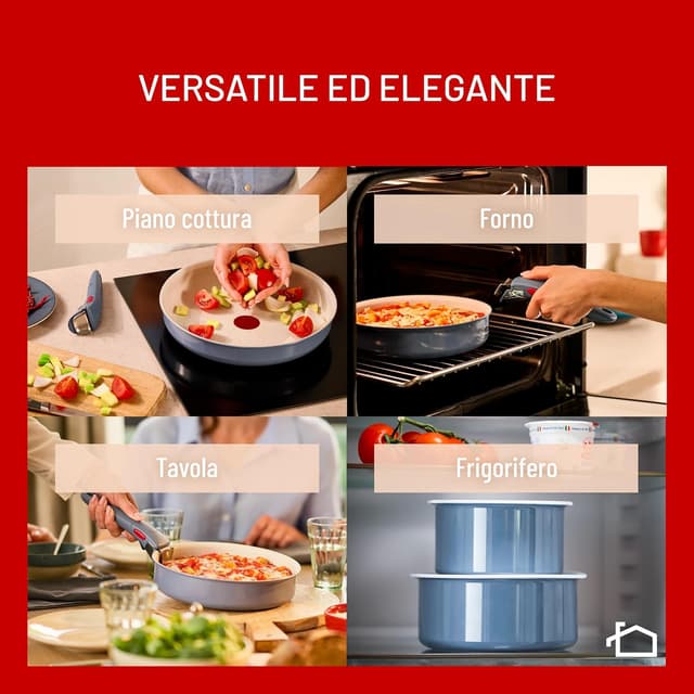 Thumbnail 2 de Lagostina Ingenio Pastel 4 Pezzi Padelle Rimovibili