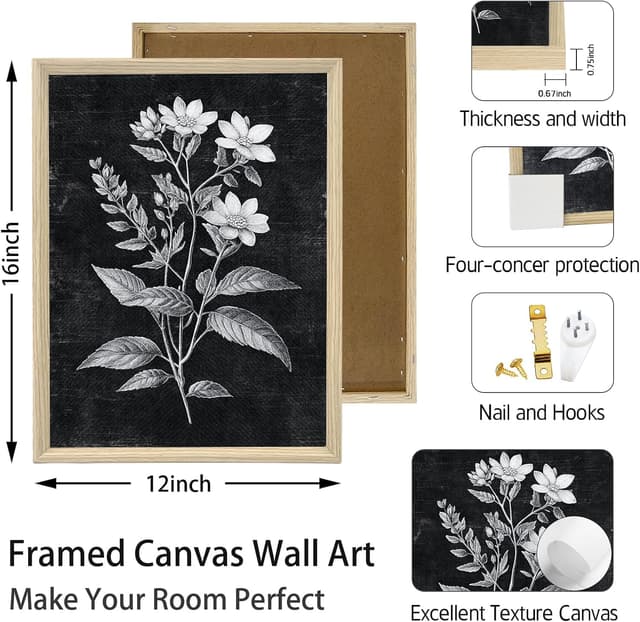 Thumbnail 5 de FajerminArt 3Pcs Boho Leinwandbilder 30x40 cm