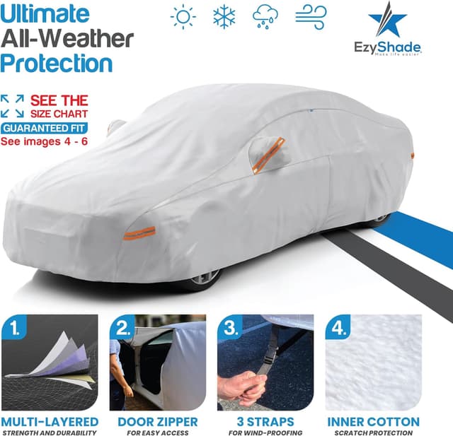 Thumbnail 1 de EzyShade 10-Layer Car Cover, Size A4