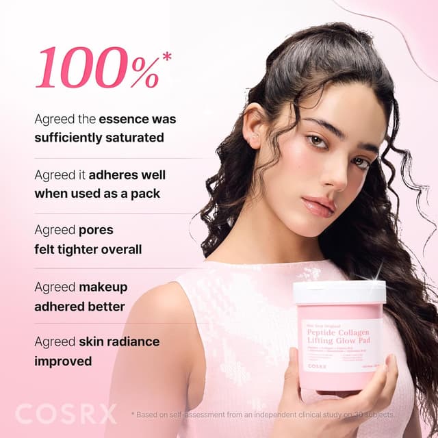 Detalle de COSRX OneStep Original Peptide Collagen Lifting Glow Pad (100 Pads) — peptide & collagen toner pads for elasticity and glow
