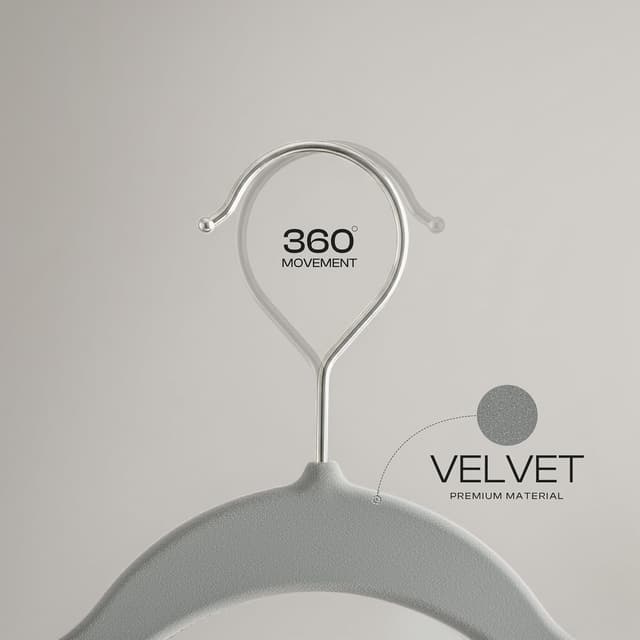 Thumbnail 6 de Utopia Home Perchas Terciopelo 20 unidades