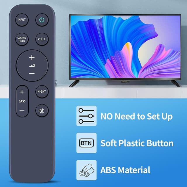 Detalle de TCNOUMT RMT-AH513U replacement remote for Sony soundbars (plug-and-play)