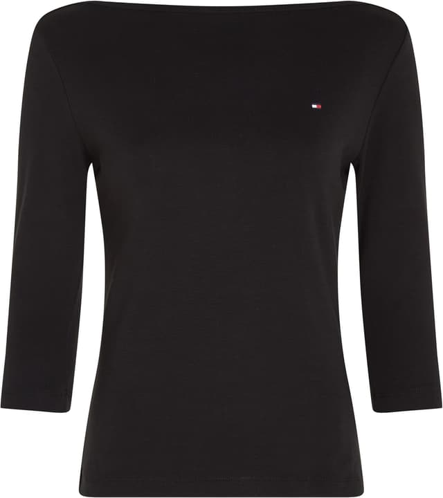 Detalle de Tommy Hilfiger Damen Langarmshirt „New Cody“ Slim mit U-Boot-Ausschnitt