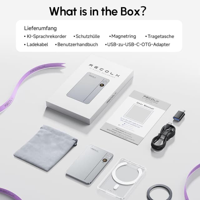 Thumbnail 6 de RECOLX KI Diktiergerät 64 GB