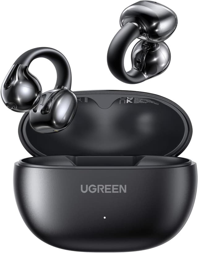 Detalle de UGREEN HiTune S3 open‑ear earbuds 30H battery