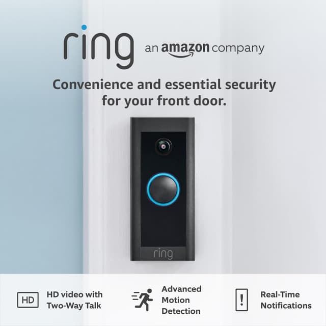 Detalle de Ring Video Doorbell Wired (1080p HD) – Doorbell security camera with advanced motion detection