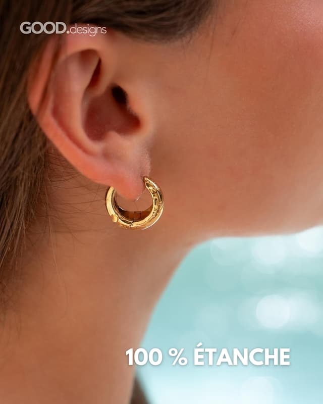 Thumbnail 4 de Créoles acier inox 18 mm élégantes