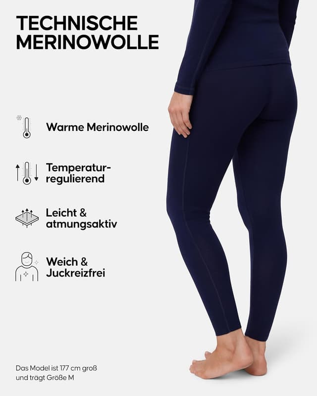 Detalle de Danish Endurance Merino Thermoleggings 180 g/m²