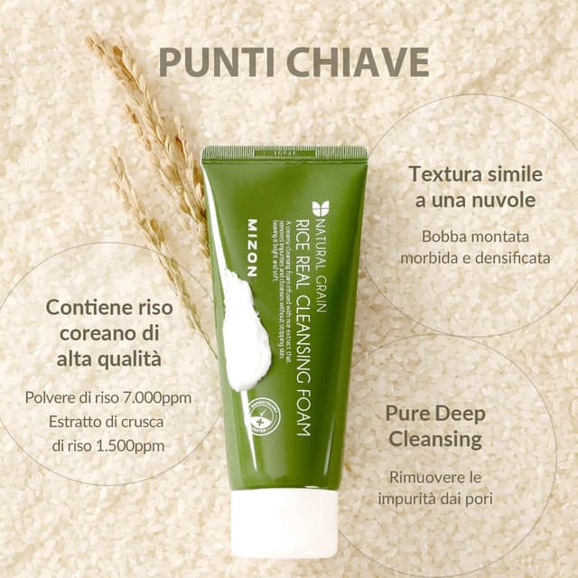 Detalle 2 de MIZON Rice Real Cleansing Foam detergente