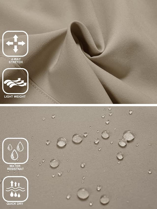 Detalle 2 de Hugut Women’s Lightweight Hiking Cargo Shorts with Quick-Dry Fabric, Water-Resistant Finish, UPF 50+