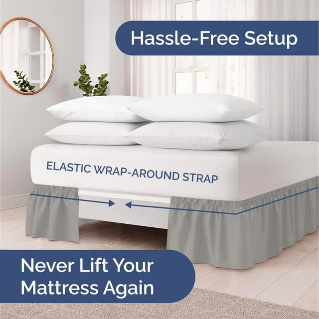 Detalle 2 de CGK Unlimited King dust ruffle bed skirt