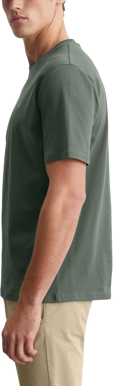 Detalle de Marc O’Polo Denim Herren T‑Shirt aus Bio-Baumwolle mit Rundhalsausschnitt