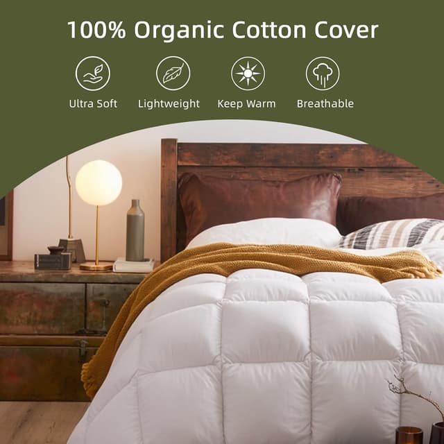 Detalle 2 de D & G The Duck and Goose Co 10.5 Tog Super King Down & Feather Duvet (100% cotton cover, machine washable)