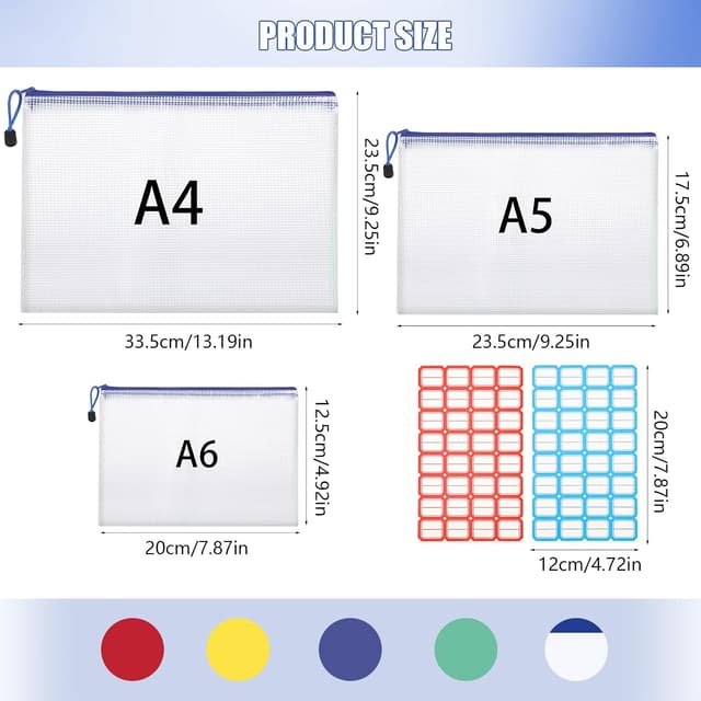 Detalle 2 de Hemiks Dokumententaschen 15 Stück A4/A5/A6