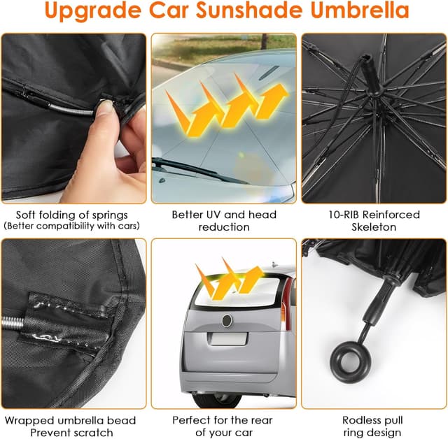 Detalle de Oziral pare-soleil de voiture pliable pour vitre avant (150 x 82 cm) avec ressort