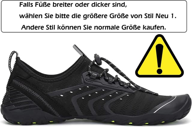 Detalle de SAGUARO Badeschuhe für Herren & Damen mit 7/9 Drainagelöchern – rutschfest, schnell trocknend, Gr. 35–48