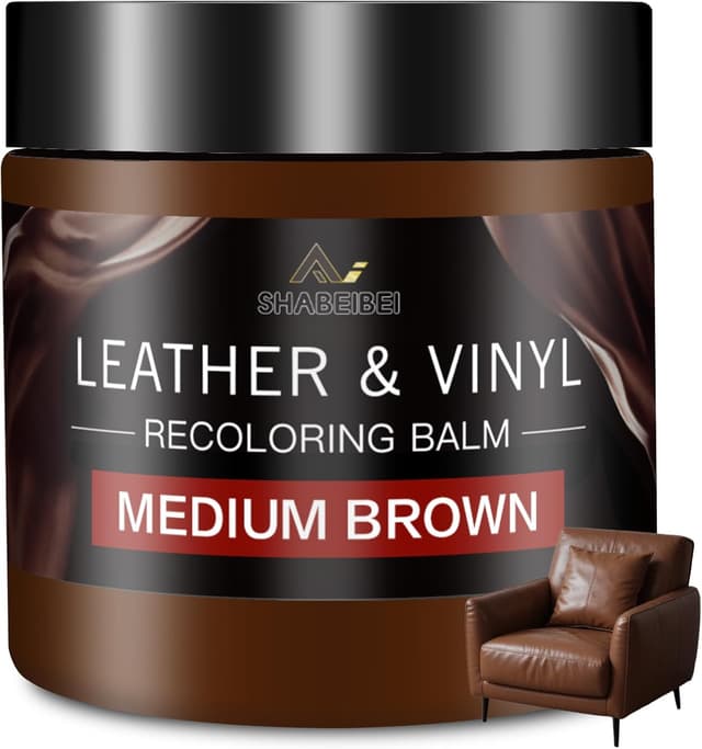 Thumbnail 6 de SHABEIBEI Leather Recoloring Balm and Scratch Repair Kit (200ml) – Light Brown leather restorer for sofas, furniture & car seats