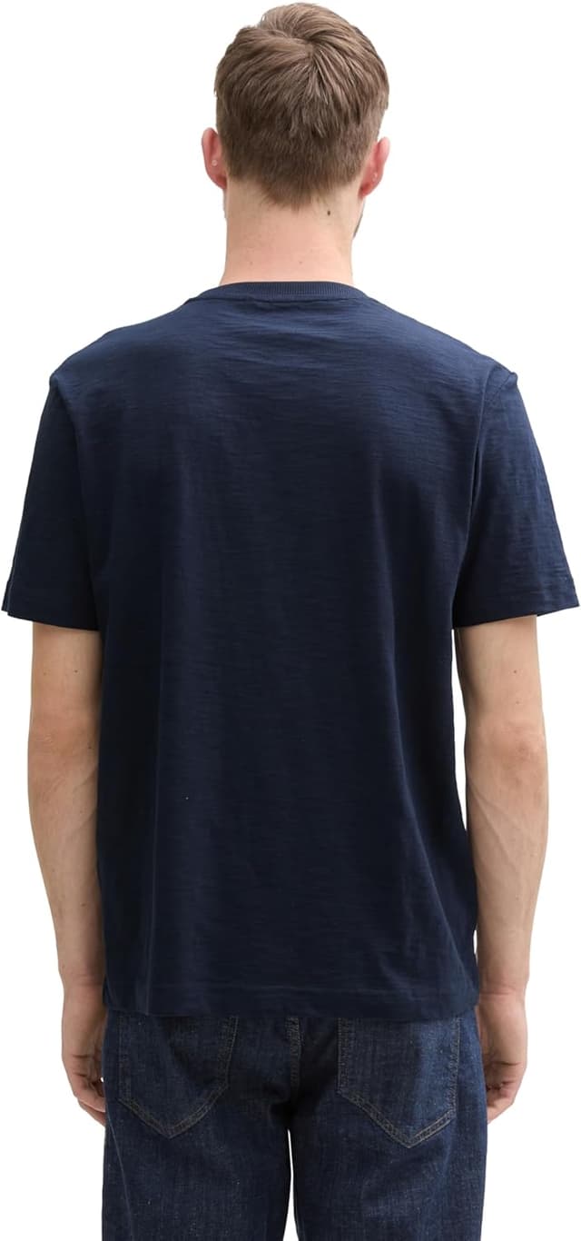 Detalle de Tom Tailor 1046712 T-Shirt da uomo in cotone jersey con stampa frontale (confezione da 1)