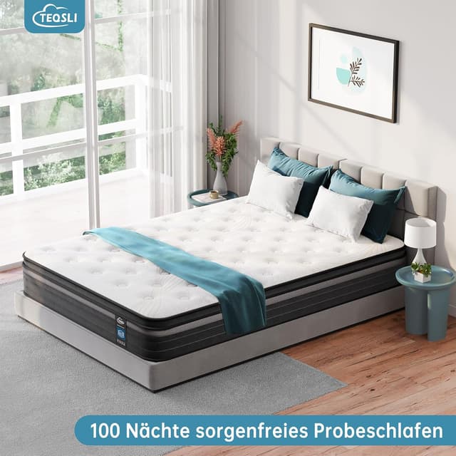 Thumbnail 6 de TeQsli Gel Taschenfederkernmatratze 90x200 cm 25 cm H3
