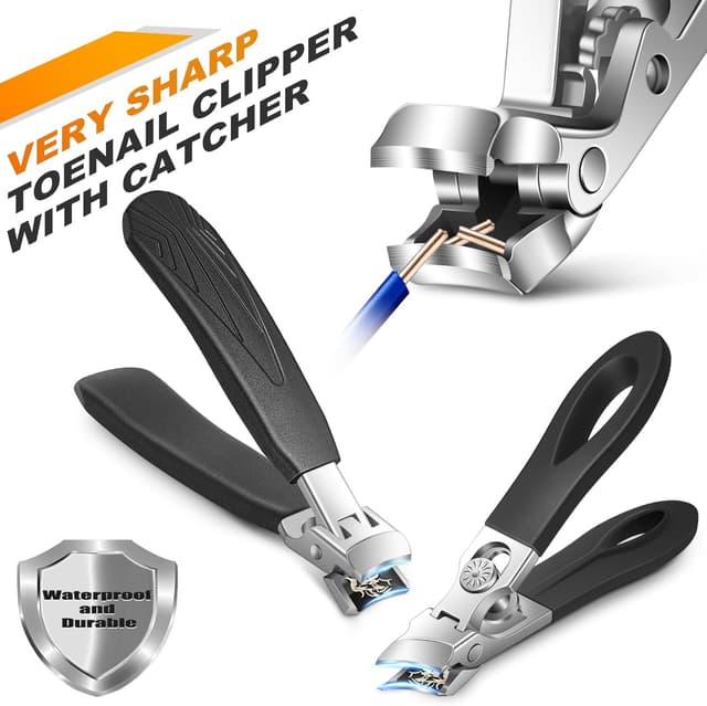 Detalle 2 de 5-teiliges Nagelknipser-Set für dicke Zehennägel – Ultra Wide Jaw & lange Grifföffnung
