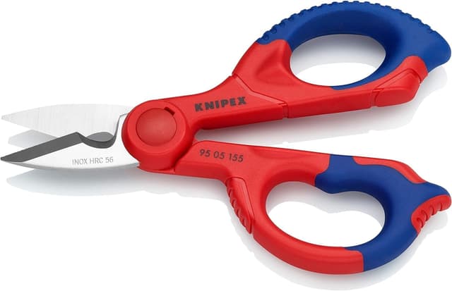 Detalle 2 de Knipex 95 05 155 SB — ciseaux d’électricien bi-matière renforcés de fibres de verre (155 mm)