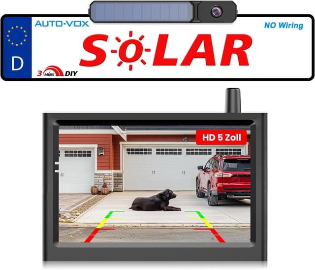 Imagen de AUTO-VOX Solar Rückfahrkamera kabellos 5" en OfertitasTOP