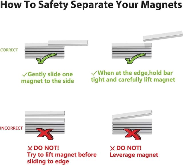 Thumbnail 6 de FINDMAG 10er-Set Neodym-Stabmagnete 60 x 10 x 3 mm mit doppelseitigem Klebeband