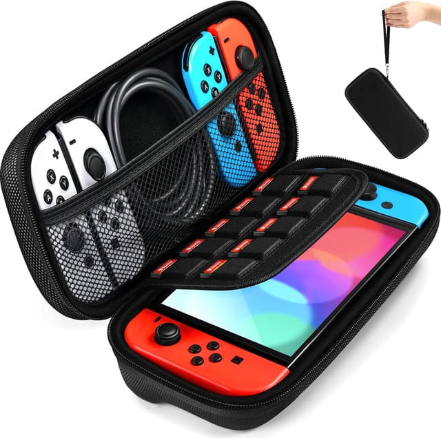 Imagen de iVoler Funda rígida para Nintendo Switch con capacidad y bolsillos en OfertitasTOP