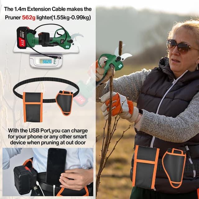 Thumbnail 1 de Forbici Potatura Elettriche 50 mm con batteria 2×3000 mAh ✂