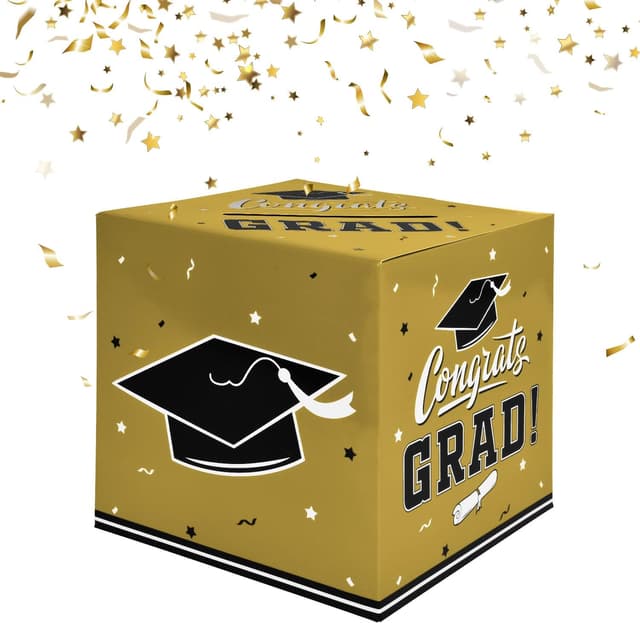 Thumbnail 6 de Gatherfun Graduation Party Decorations Box and Card Box (Gold)