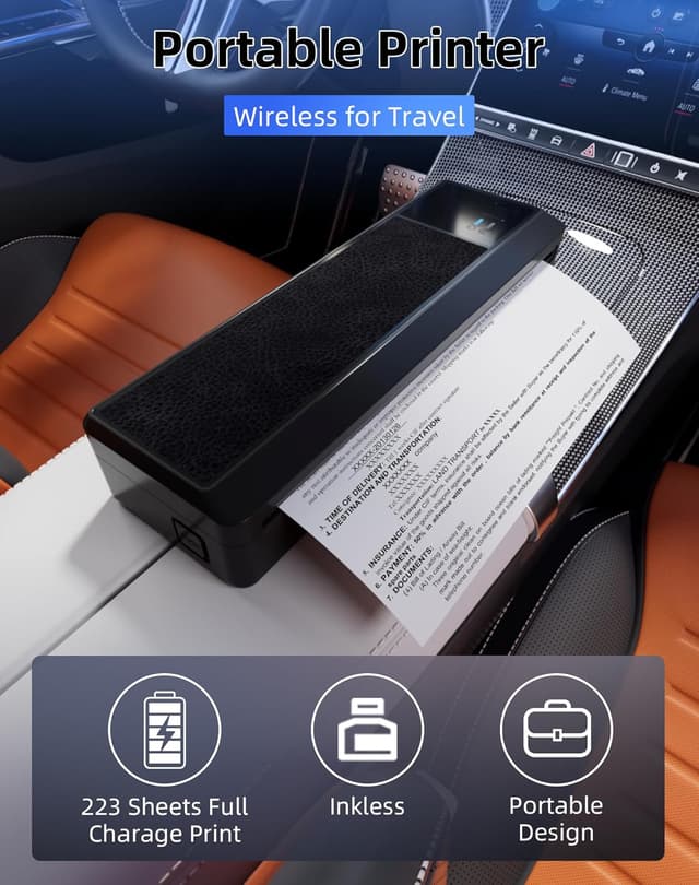 Thumbnail 6 de BORN4SHIP Thermodrucker A4 (P83) – tragbarer mobiler Bluetooth-Drucker für iOS & Android, auch per USB