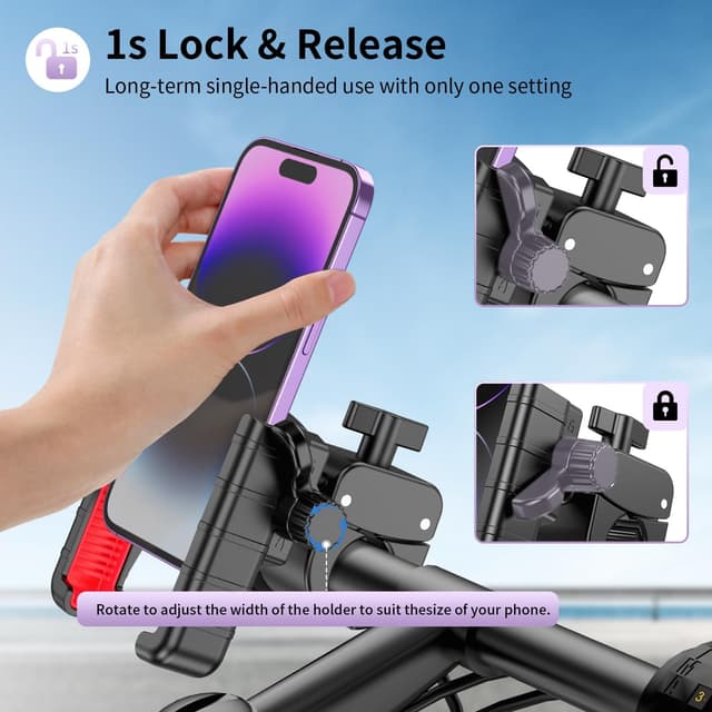 Thumbnail 2 de Bike Phone Mount Holder for Motorcycles and Scooters