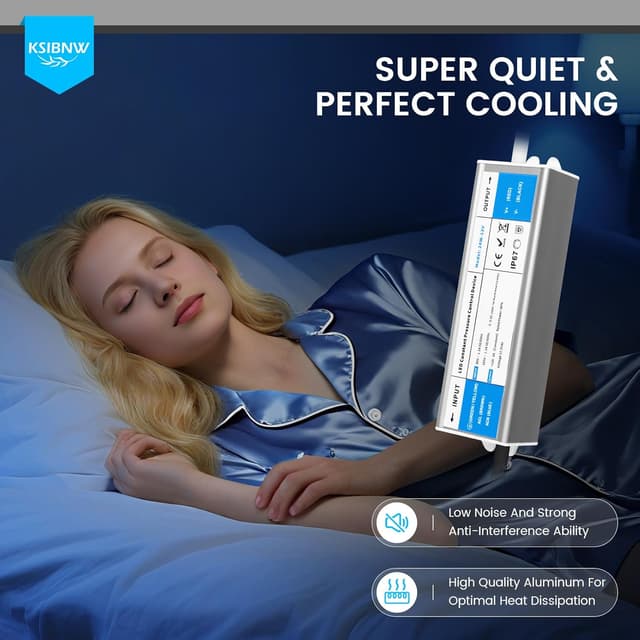 Detalle 2 de KSIBNW Trasformatore LED 12V 12W alimentatore impermeabile IP67 🔌