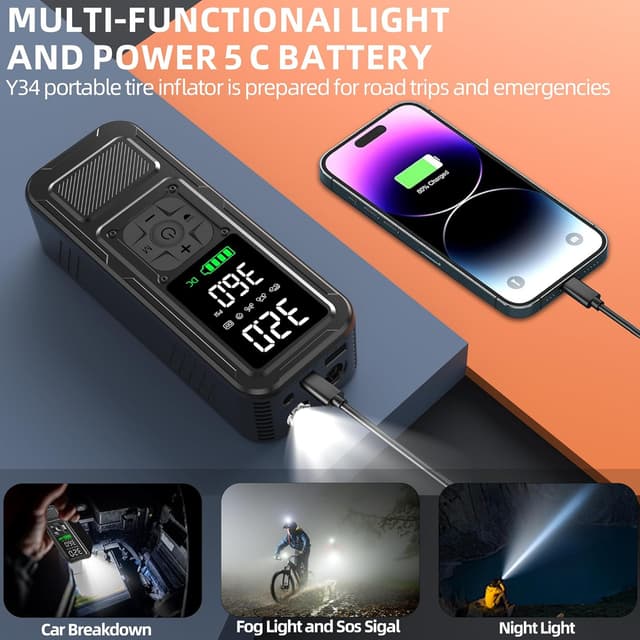 Thumbnail 6 de Calmara Y34 150 PSI Tire Inflator 6000mAh