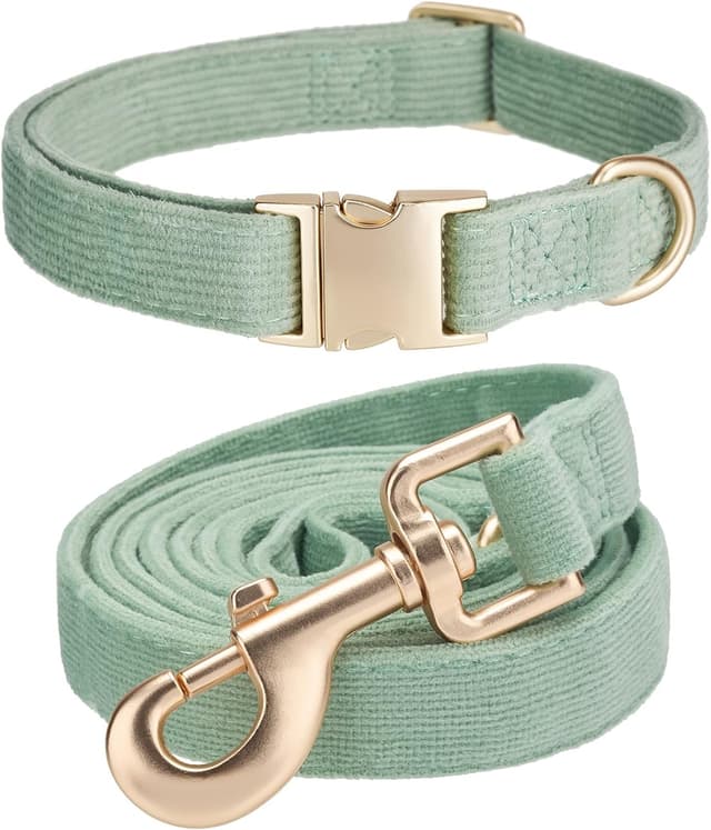 Detalle de YUDOTE Dog Collar and Lead Set Small, Sage Green