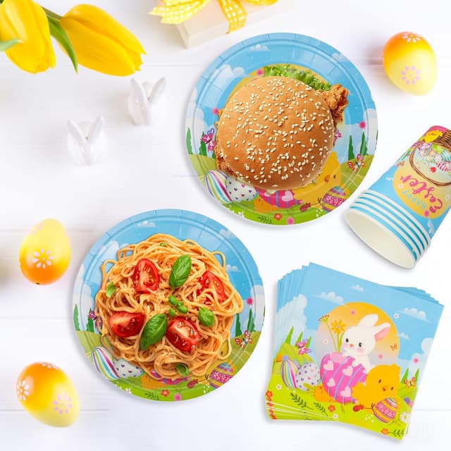 Thumbnail 4 de Easter Party Tableware Set for 16 People