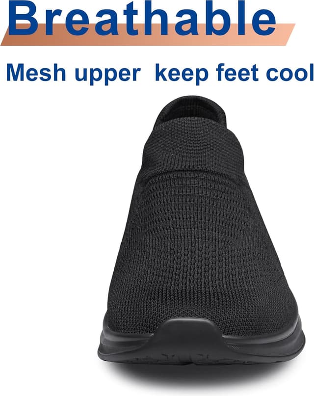 Detalle 1 de Womens Slip On Trainers Breathable Walking Shoes