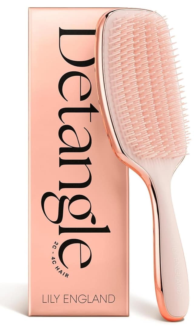 Detalle de Lily England Detangling & Styling Brush (Rose Gold) for 2c to 4c Curly Hair