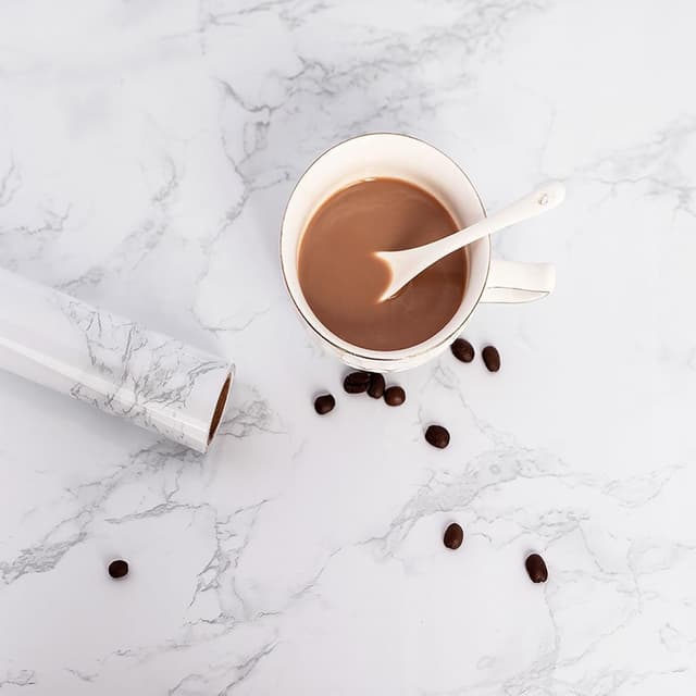 Detalle de Granite White Grey marble vinyl wrap 30cm x 2m