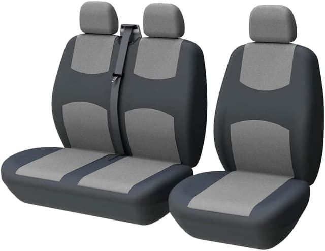 Detalle de TOYOUN fundas asientos 1+2 gris para furgonetas